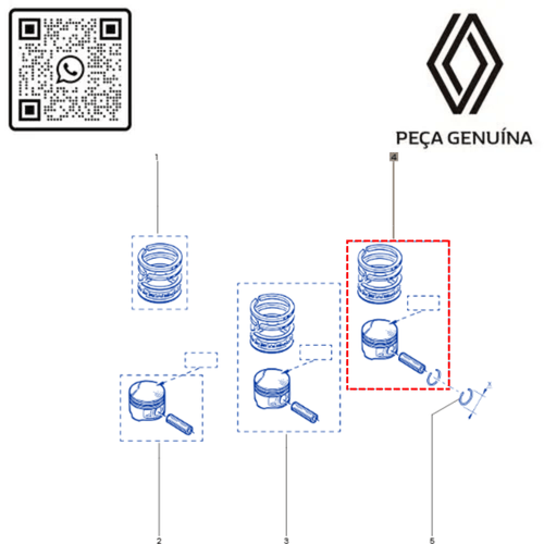 RN 15807R 120A15807R PISTAO CANEL STD MOT K7M 1.6 8V UNID 4
